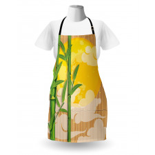 Bamboo Full Moon Clouds Apron