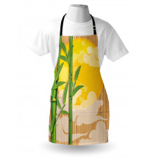 Bamboo Full Moon Clouds Apron