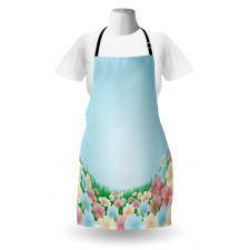 Meadow Daisies Pansies Apron