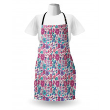 Doodle Peonies Tulips Apron