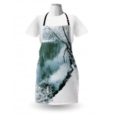 Winter Snowy Foliage Apron