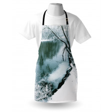 Winter Snowy Foliage Apron