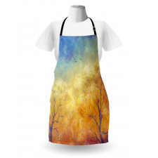 Autumn Trees Gulls Sky Apron