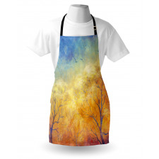 Autumn Trees Gulls Sky Apron