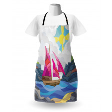 Sun Sail Boat Vitray Apron