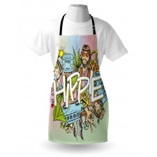 Man Woman Peace Apron