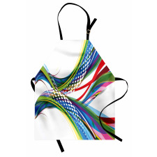 Abstract Wave Ombre Apron