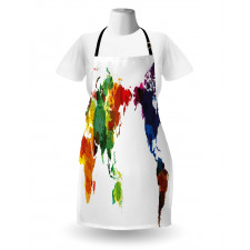 Abstract Wold Map Apron