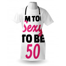 Being 50 Themed Text Apron