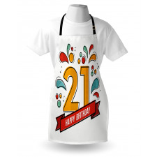 Digital 21 Birthday Apron