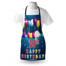 Balloons Curly Ribbon Apron