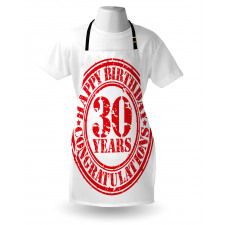 Grunge Birthday Stamp Apron