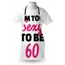 Being 60 Themed Typography Apron