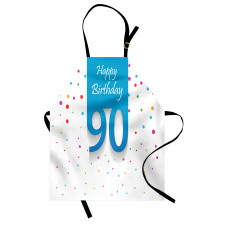 Doğum Günü Mutfak Önlüğü Puantiyeli Doksan Yaş