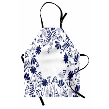 Botanic Flowers Leaves Apron