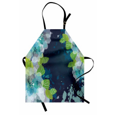 Grunge Abstract Flowers Apron