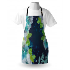 Grunge Abstract Flowers Apron