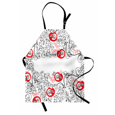 Sketchy Birds Swirls Apron