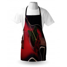 Guitar with Love Rose Apron