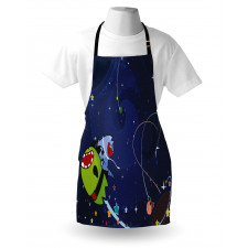 Cartoon Kitten Aliens Apron