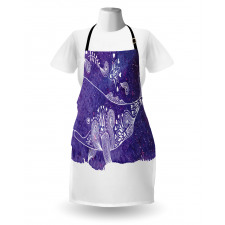 Watercolor Fish Floral Apron