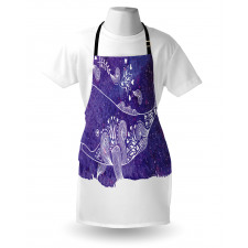 Watercolor Fish Floral Apron