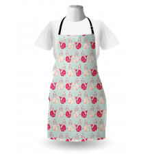 Happy Whales Pattern Apron