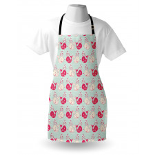 Happy Whales Pattern Apron