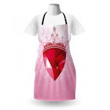 Red Heart Crown Girls Apron