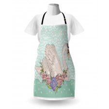 Cartoon Swan on Water Apron