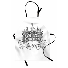 Crown Lettering Baroque Apron