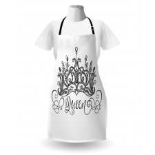 Crown Lettering Baroque Apron