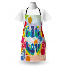 Peace and Love Funky Apron