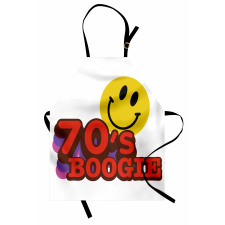 70s Boogie Funny Emoticon Apron