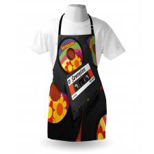 Cassette Vinyl 70s Apron