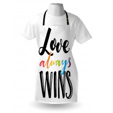 Love Always Wins Phrase Apron