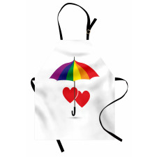 Hearts Umbrella Love Apron