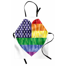 Heart Gay Flag Rainbow Art Apron