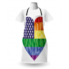 Heart Gay Flag Rainbow Art Apron