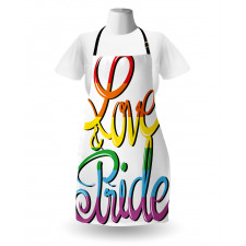 Love Text Rainbow Colors Apron