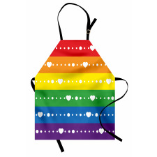 Gay Pride Flag Dots Apron