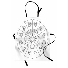 Sketchy Zodiac Circle Apron
