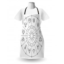 Sketchy Zodiac Circle Apron