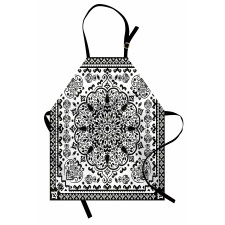 Lace Paisley Black Mehndi Apron