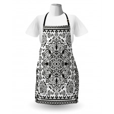 Lace Paisley Black Mehndi Apron