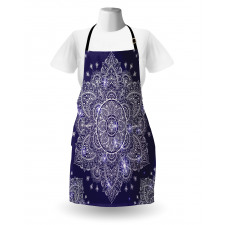 Floral Round Retro Ornament Apron