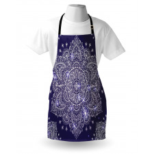 Floral Round Retro Ornament Apron