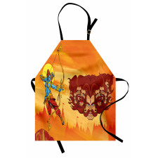 Myhtological Sunset Scene Apron