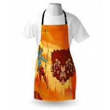 Myhtological Sunset Scene Apron