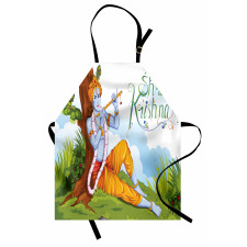 Playing Flute Forest Apron